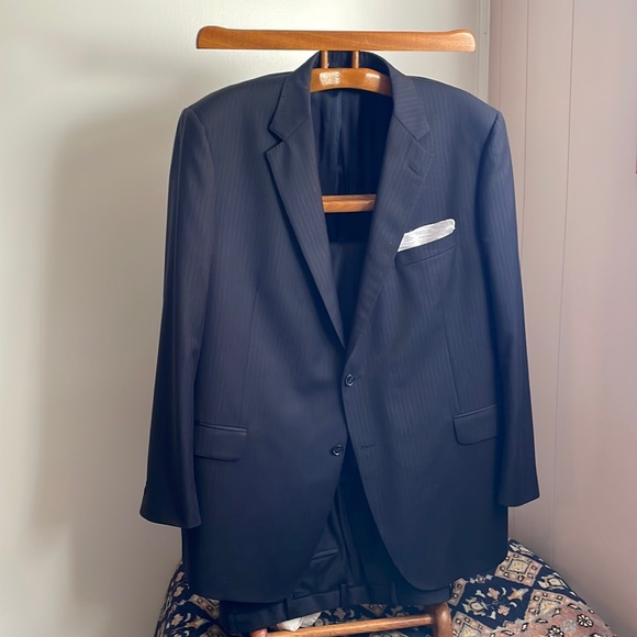 Samuelsohn Other - Samuelsohn suit Size 50L/60T (size 44 waist) Navy Blue herringbone 2 piece Suit